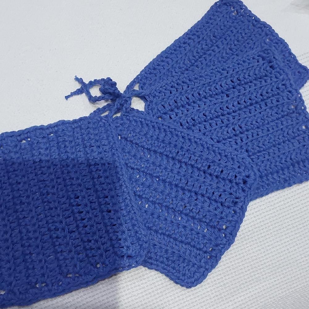 Blue Handmade 100% Cotton Dishcloths